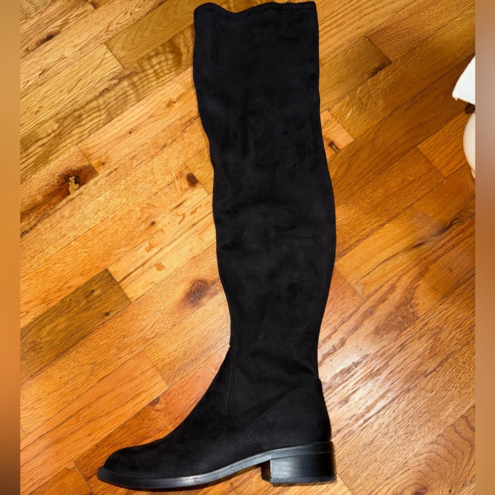 Over the Knee Suede Boots with Suede Brush